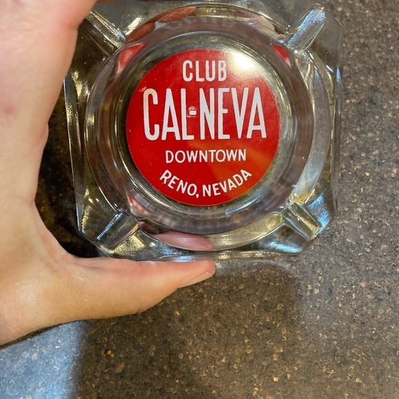 Vintage Club Cal-Neva Downtown Reno Smokey Gray Ashtray - Picture 1 of 4